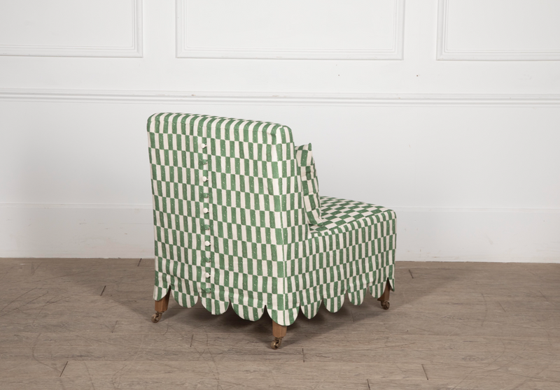 The Hendal Slipper Chair | loose cover scalloped skirt