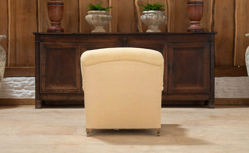 The Kingston Armchair - A traditional armchair covered in vintage linen