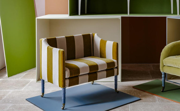 Brighton armchair with painted legs