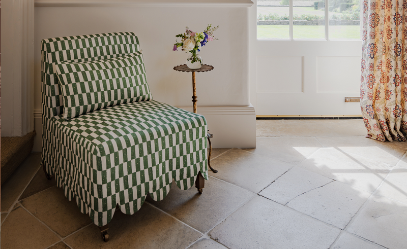 Chair with skirt best sale