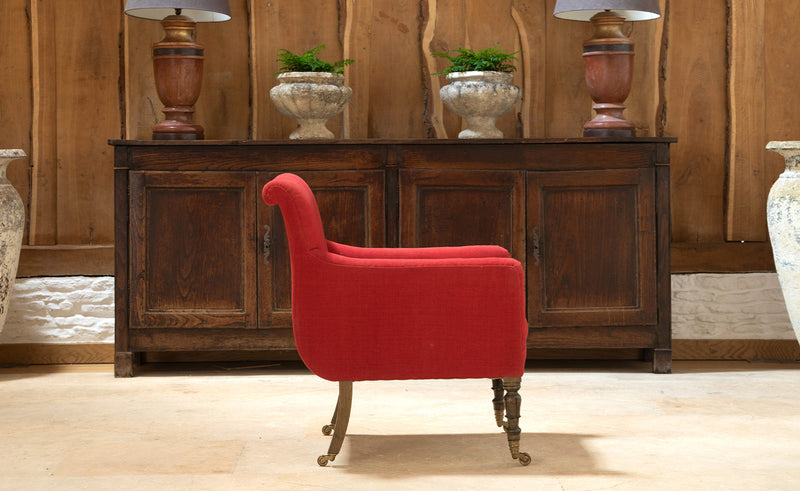 The Hanover Armchair - A traditionally upholstered English armchair