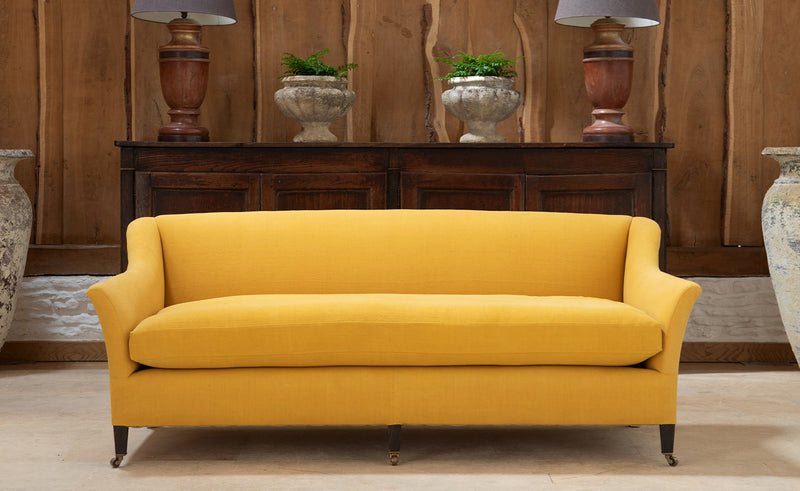 The Traditional Elmstead Sofa - An English sofa covered in hand dyed linen